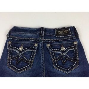 MISS ME Womens Distressed Irene Boot Jean Size 26